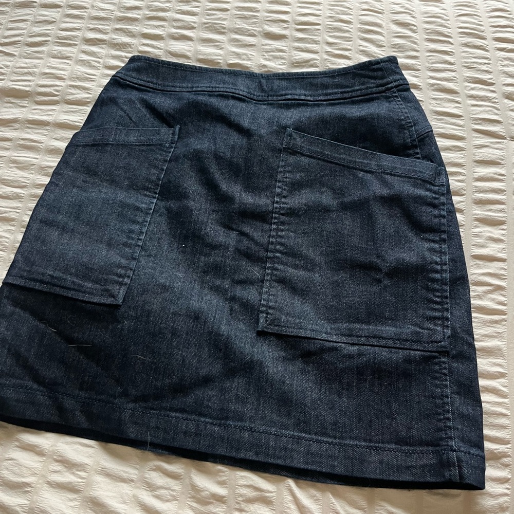 LOFT Blue A-Line Knee-Length Skirt for Work